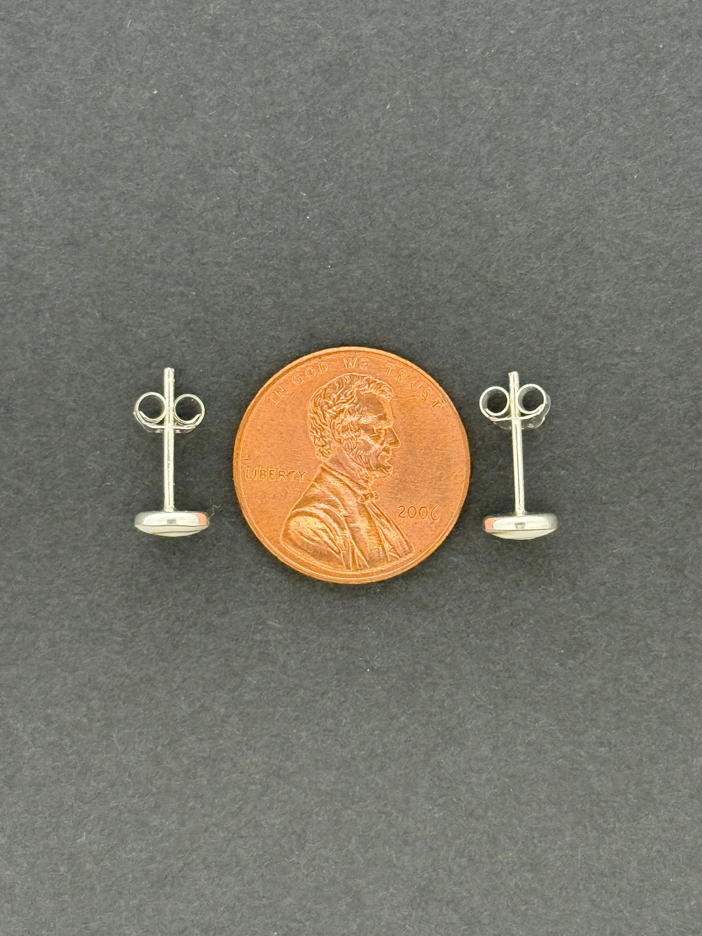 Shell Operculum Earrings, Stud