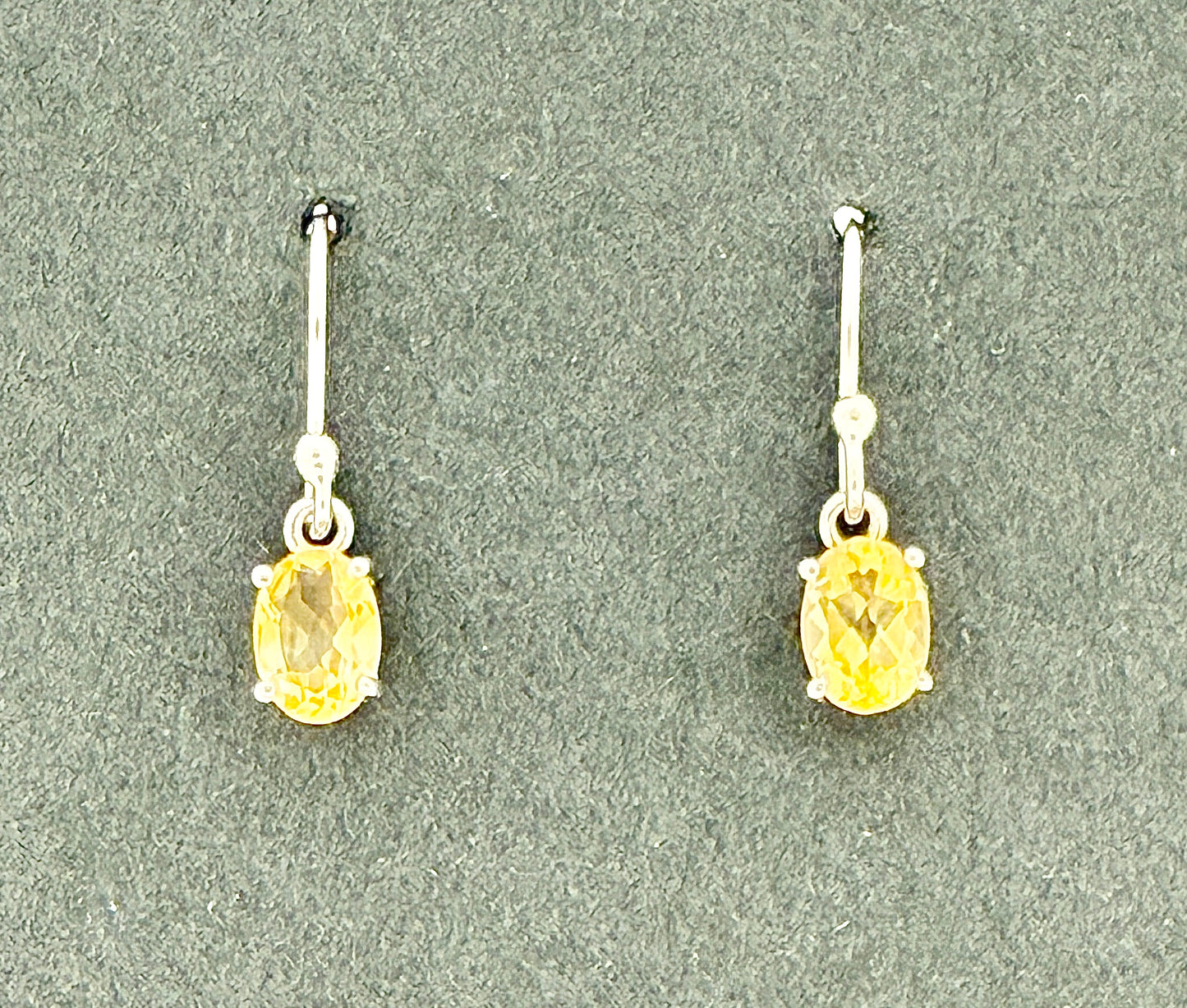 Citrine Earrings with Faceted Stones