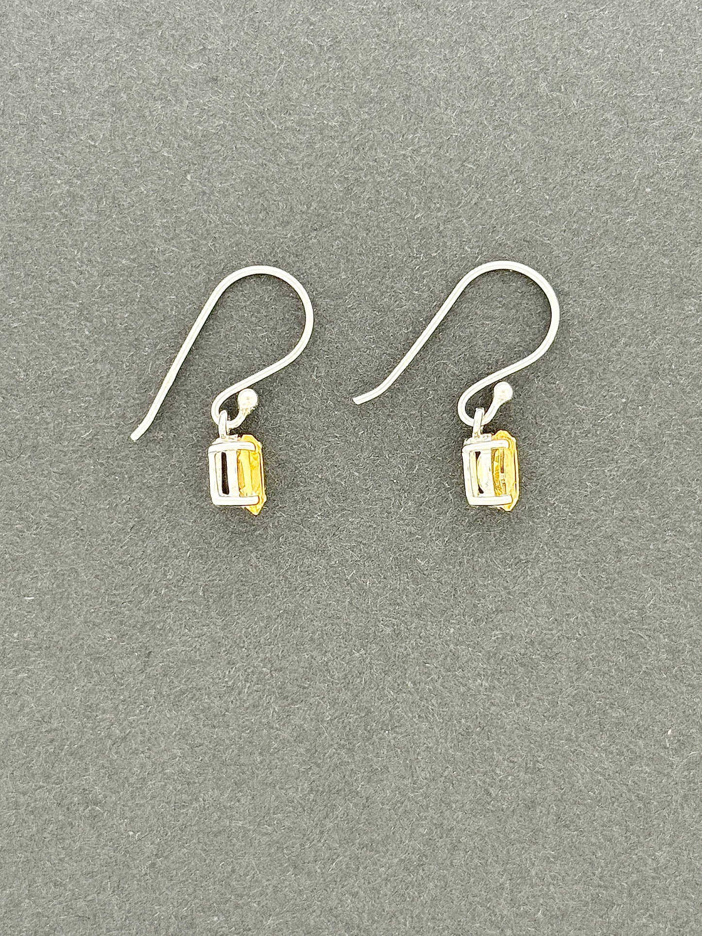 Citrine Earrings with Faceted Stones