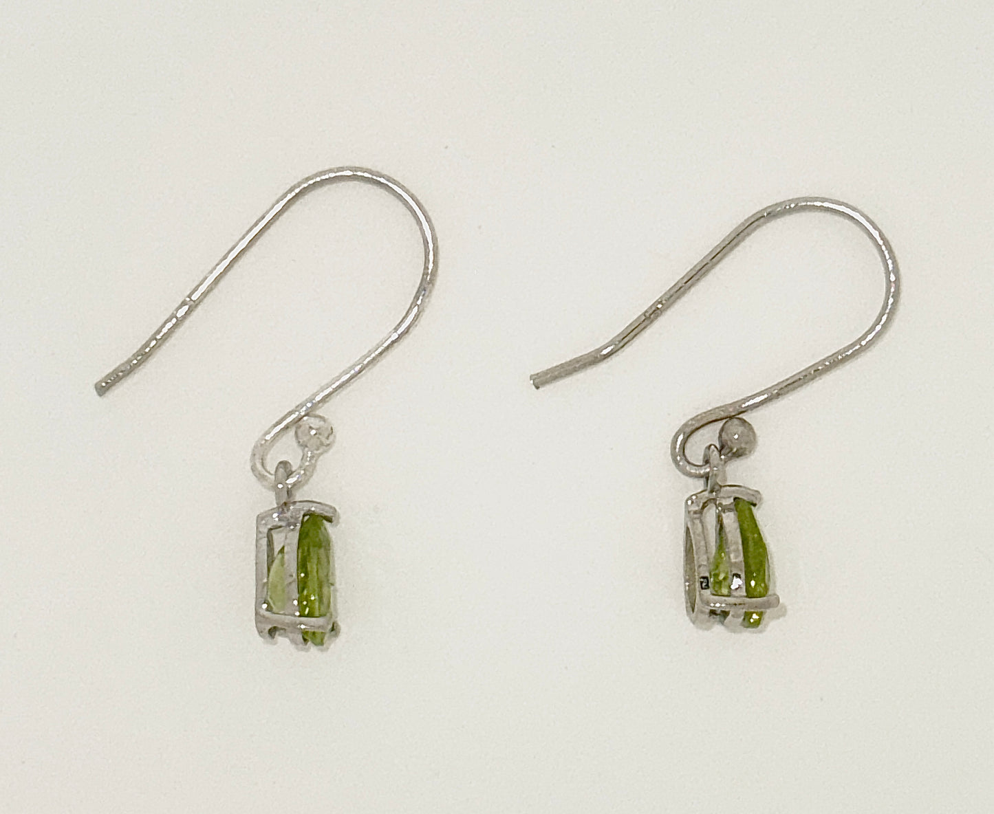 Peridot Earrings with Faceted Stone