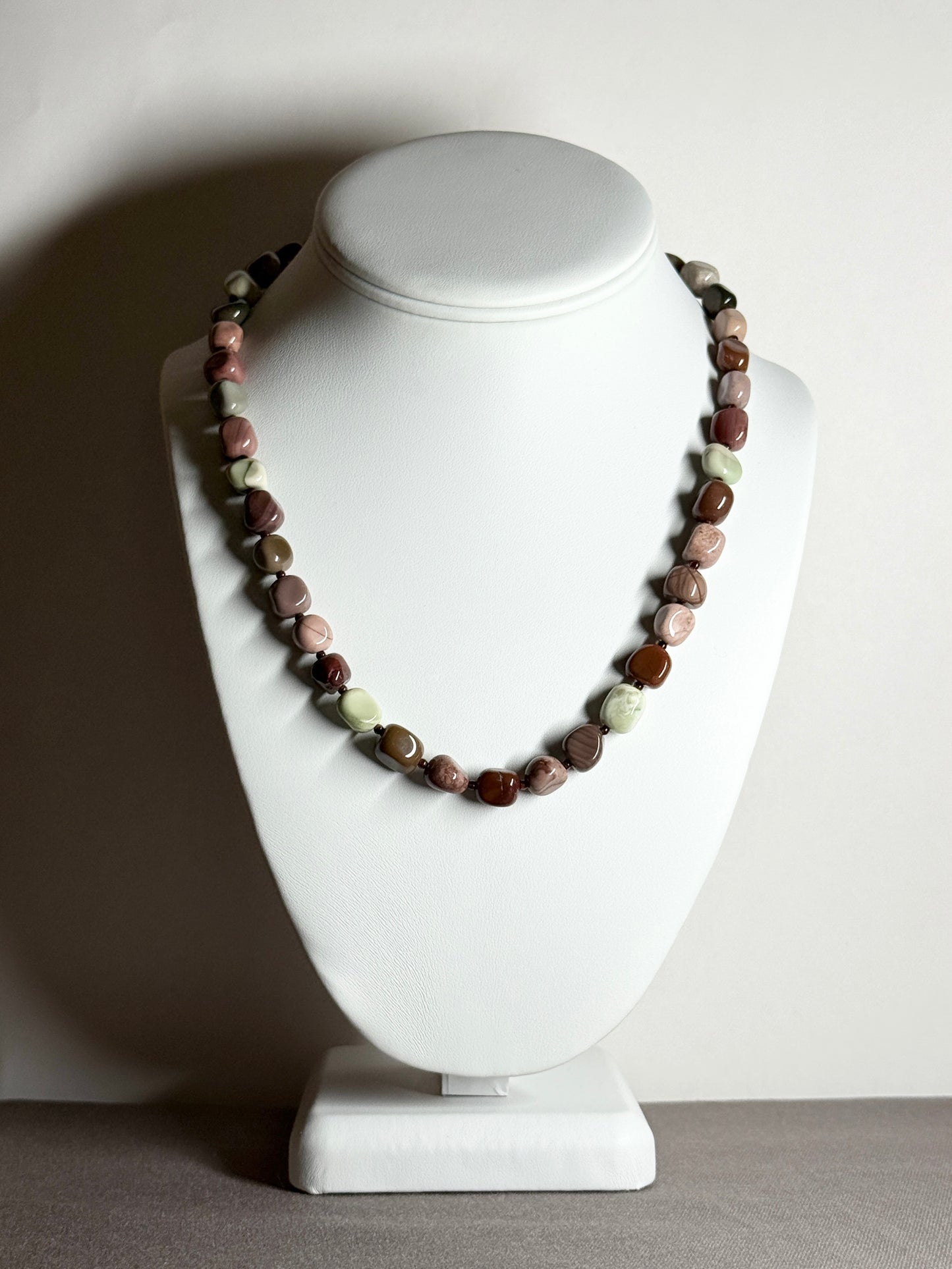 Imperial Jasper Necklace with Garnet