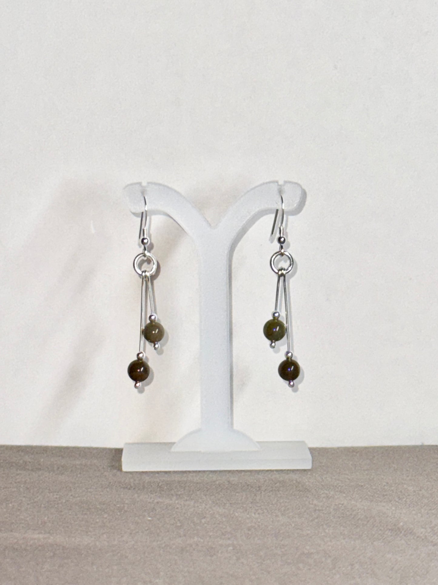 Imperial Jasper Earrings, Bi-dangle