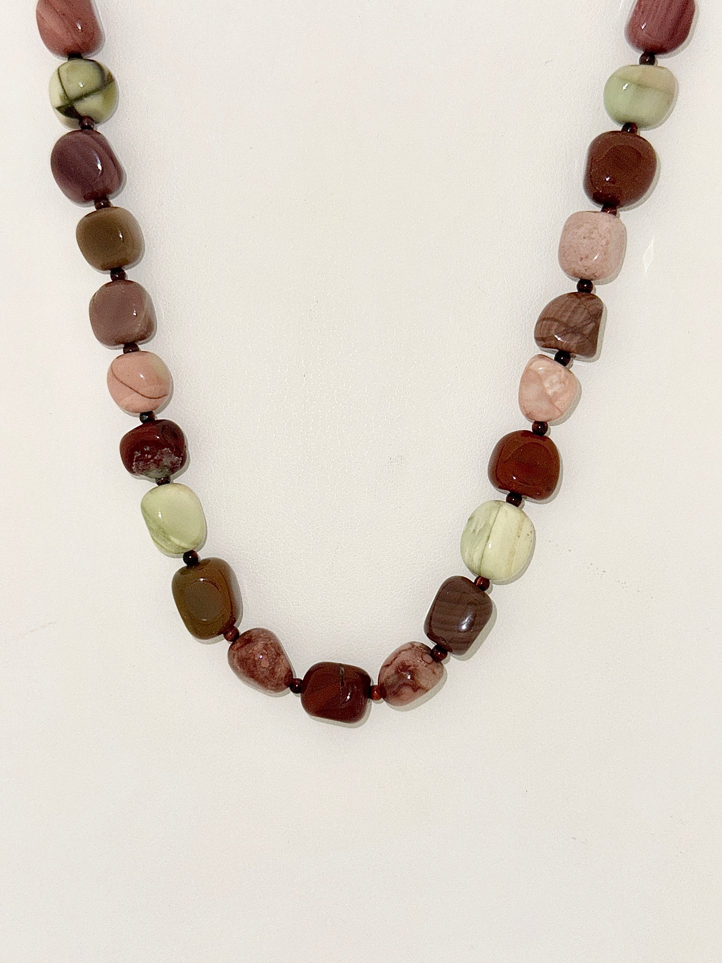Imperial Jasper Necklace with Garnet