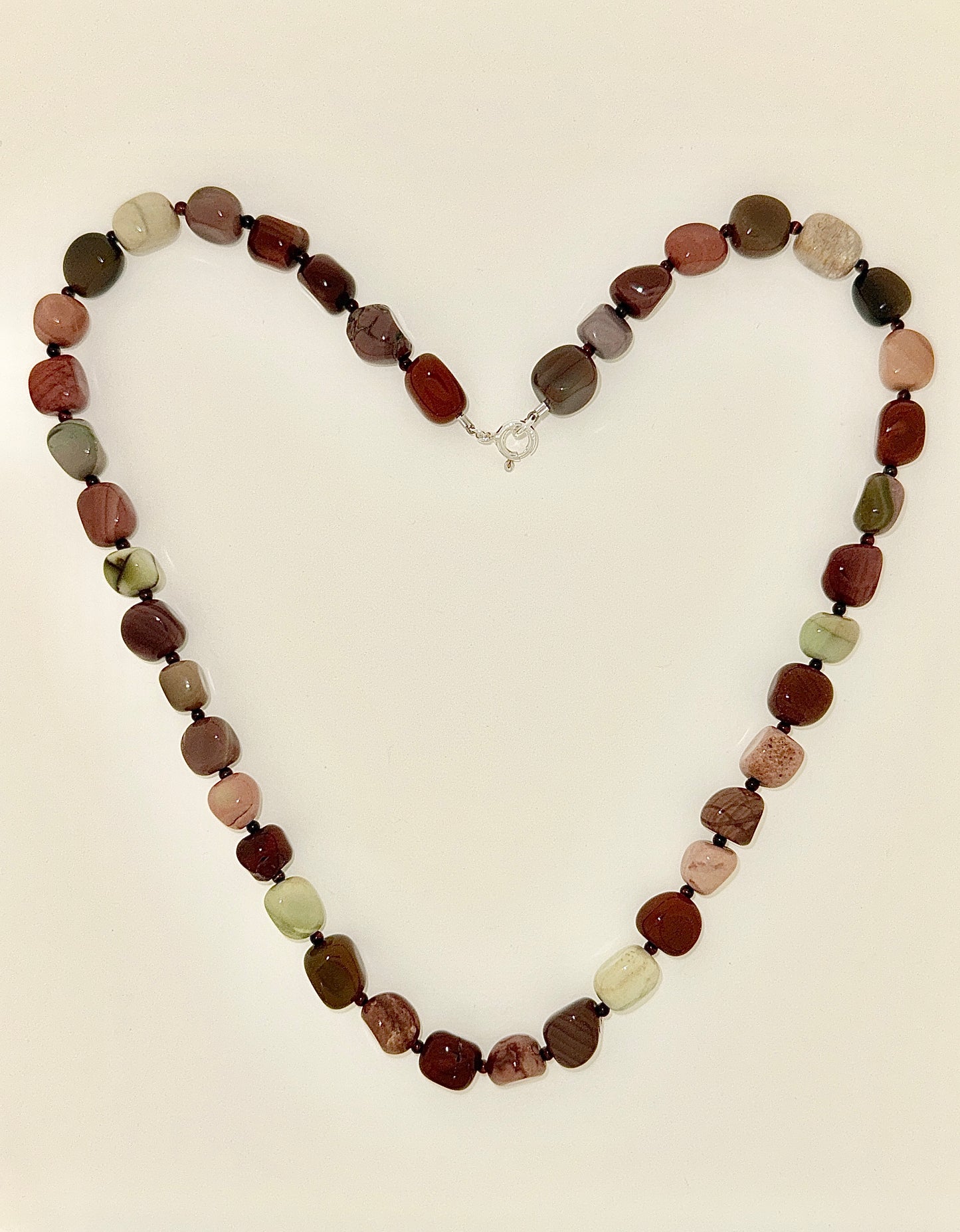 Imperial Jasper Necklace with Garnet