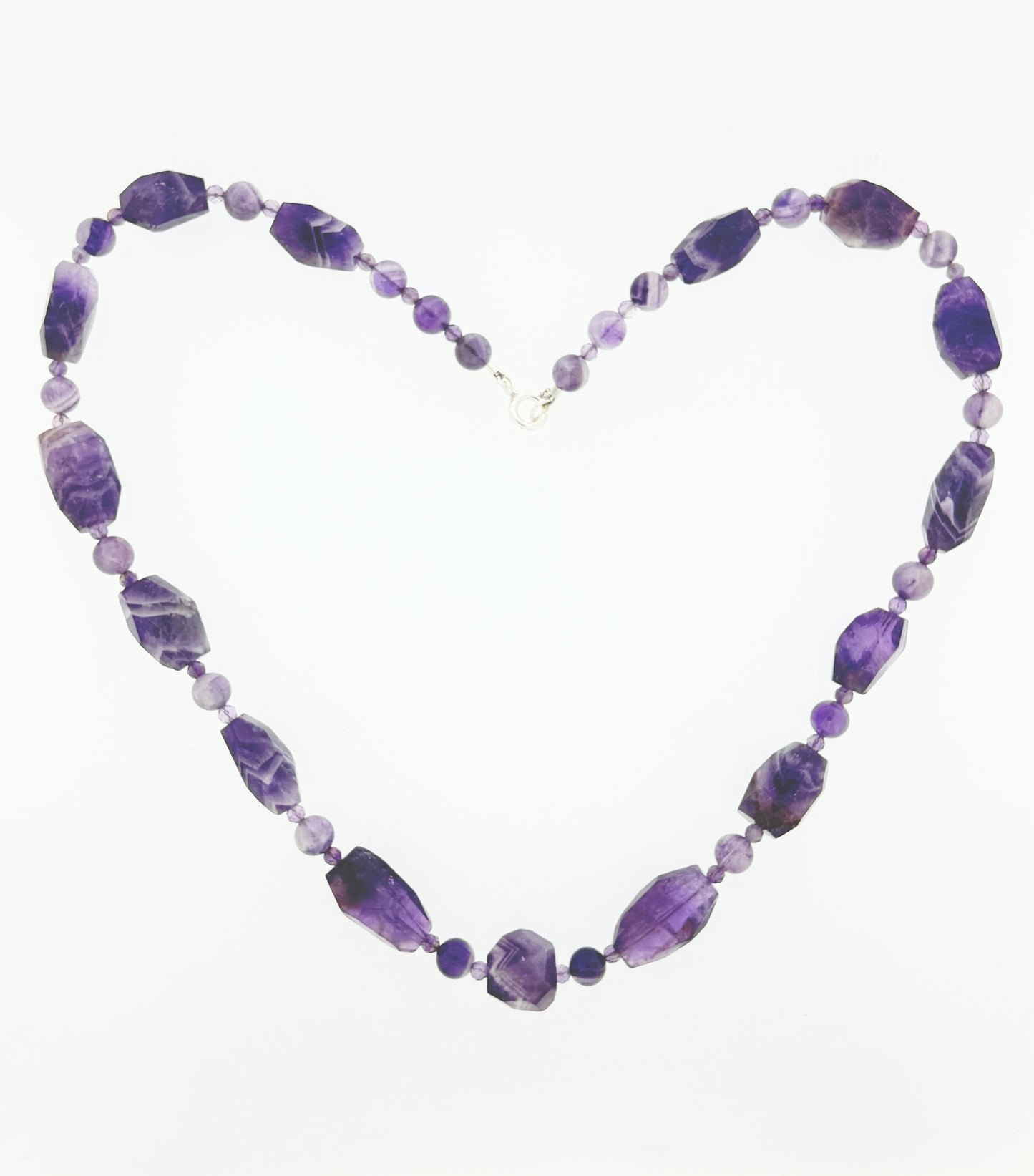 Amethyst and Snow Quartz Necklace