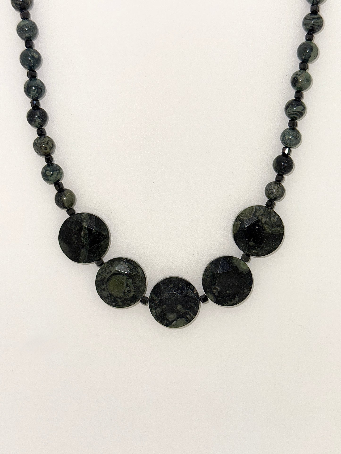 Kabamba Jasper Necklace with Faceted Beads
