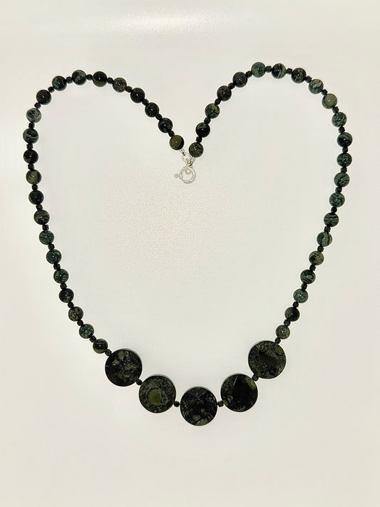 Kabamba Jasper Necklace with Faceted Beads