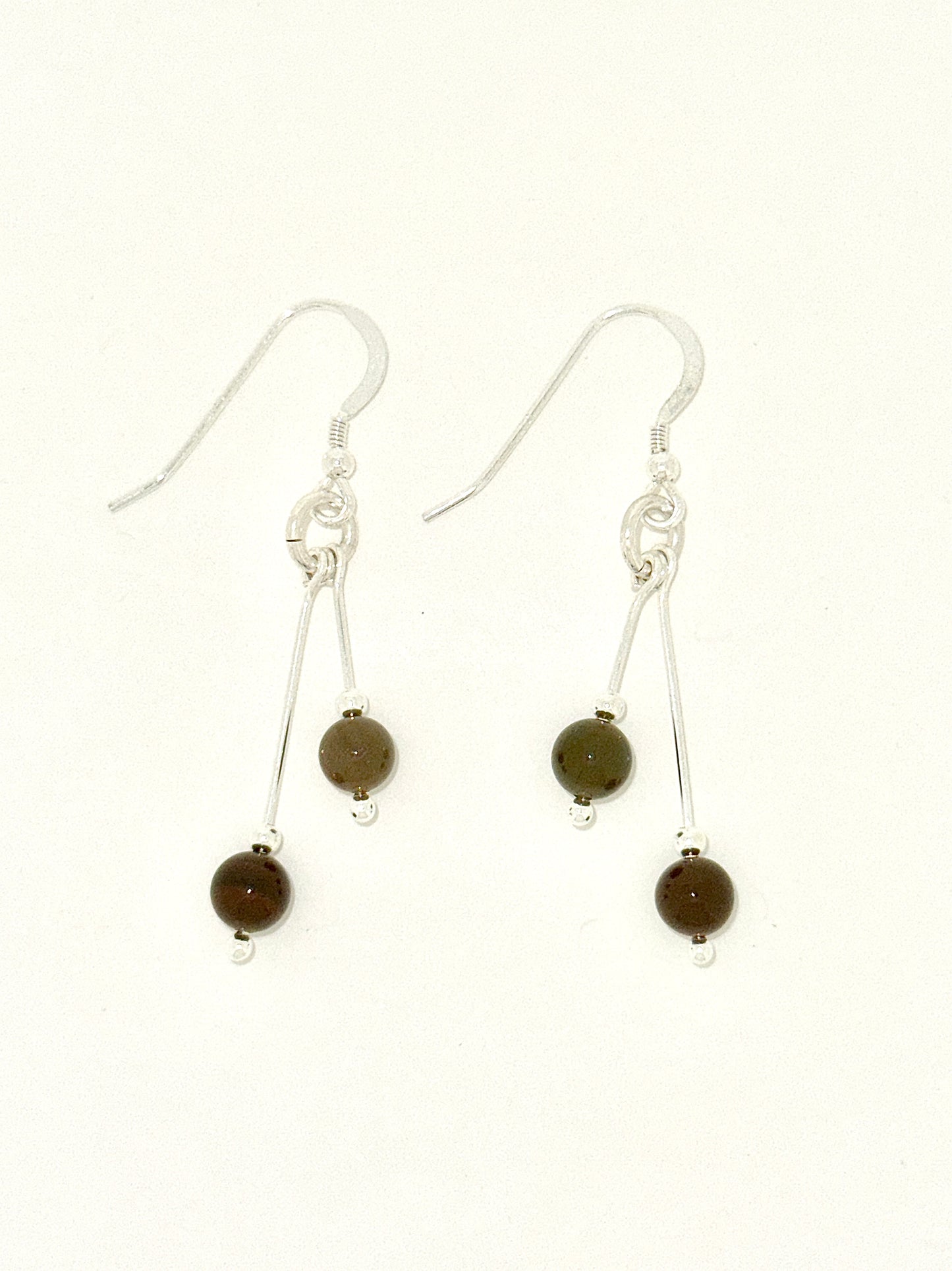 Imperial Jasper Earrings, Bi-dangle