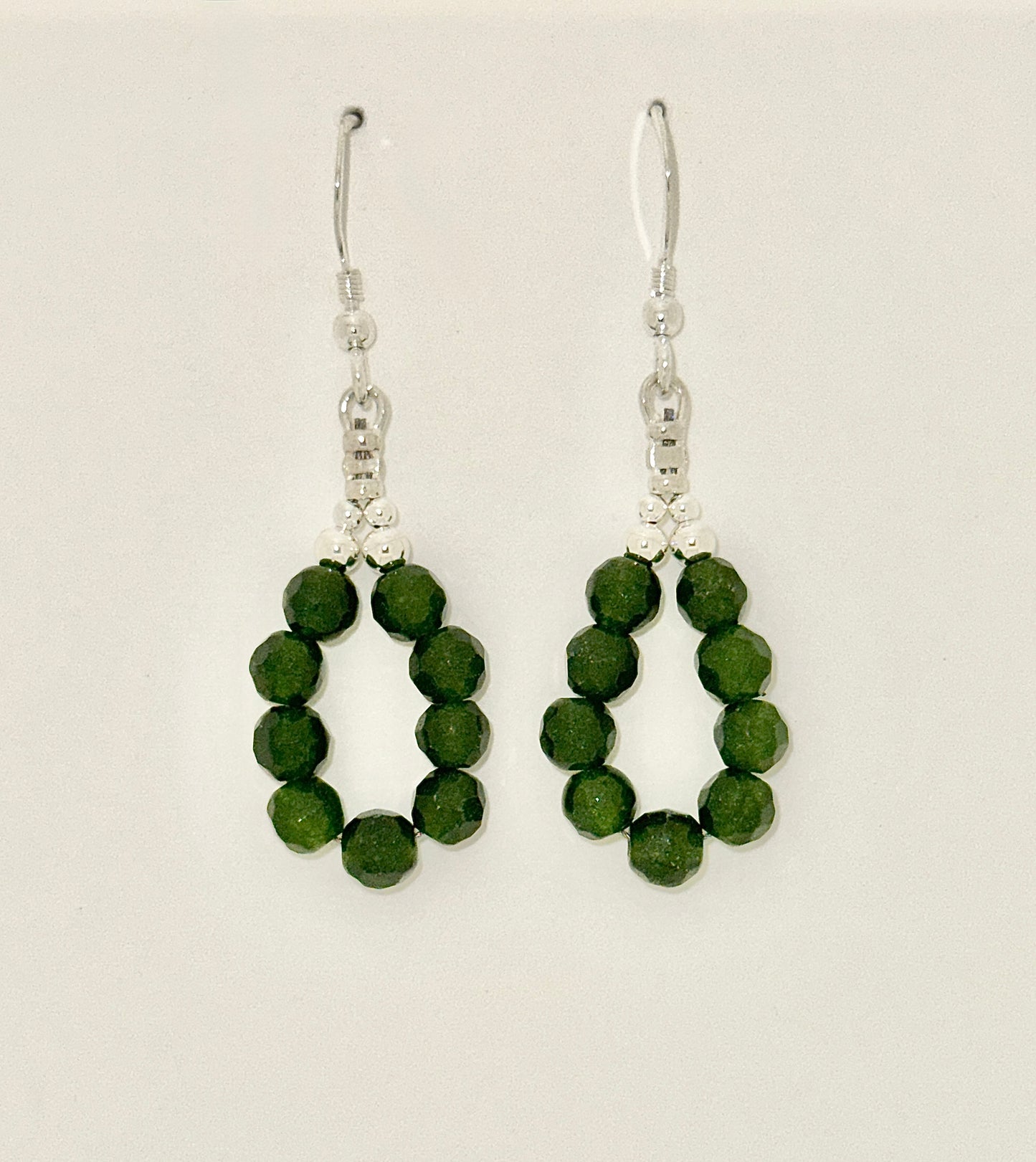 Jade Earrings, Faceted