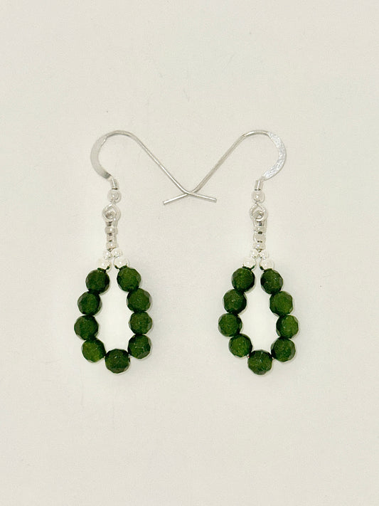 Jade Earrings, Faceted