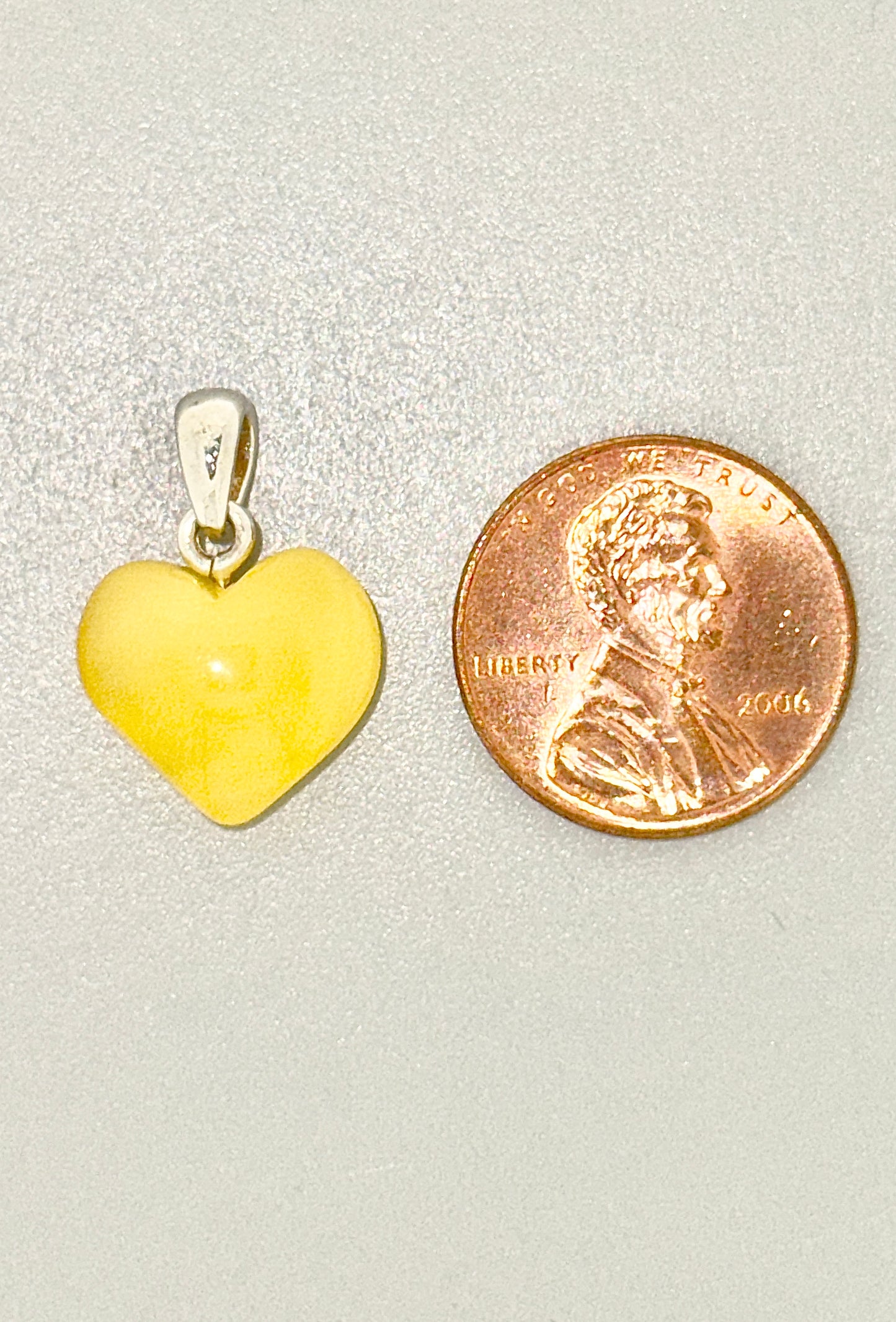 Amber Pendant, Heart