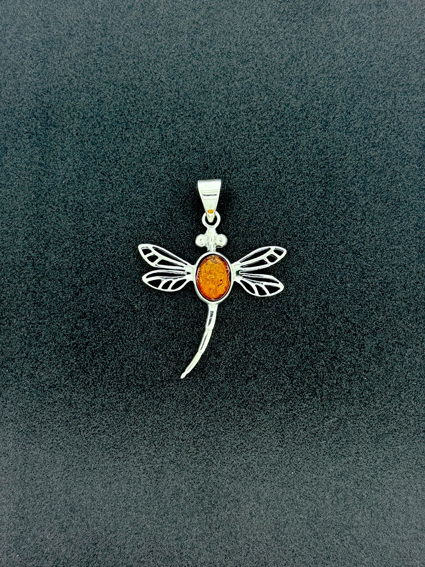 Amber Pendant, Dragonfly