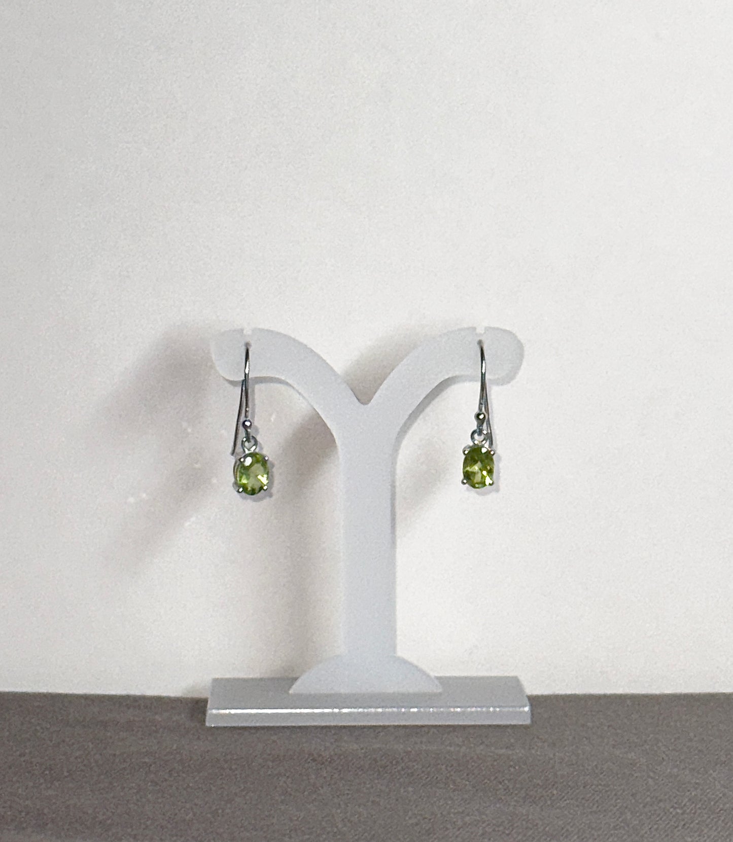 Peridot Earrings with Faceted Stones