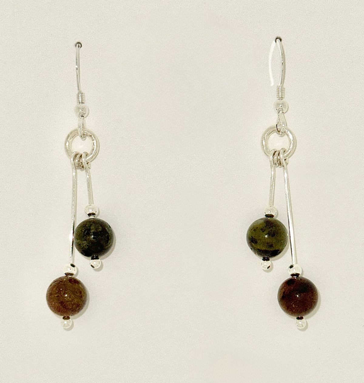Tourmaline Earrings, Bi-dangle