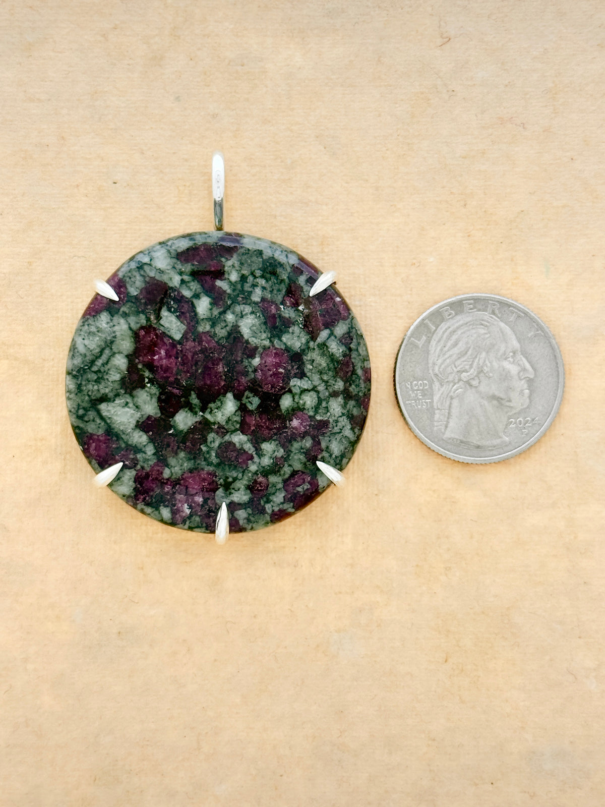Dragon's Blood Eudialyte Prong Mount