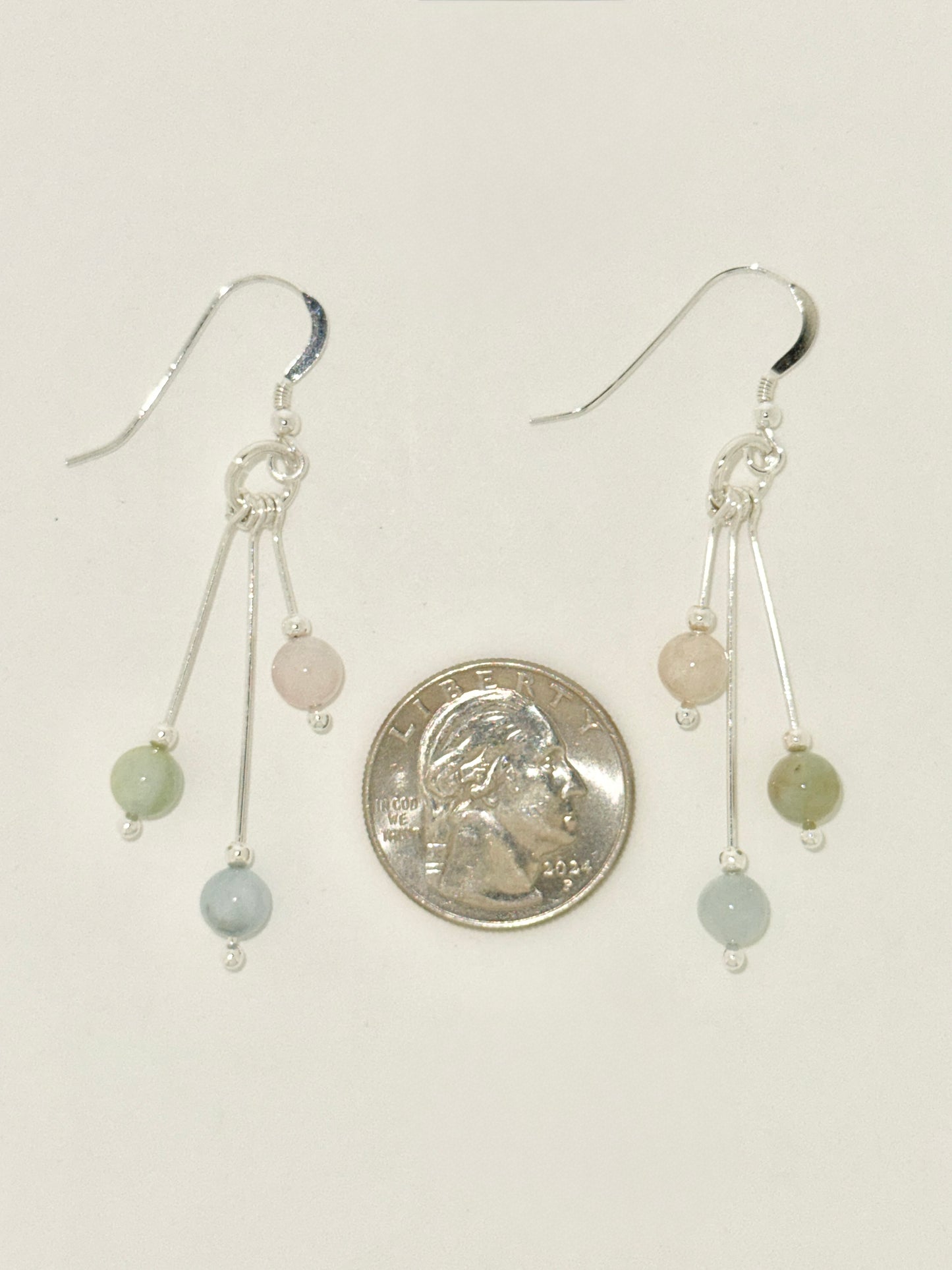 Beryl Earrings, Tri-dangle