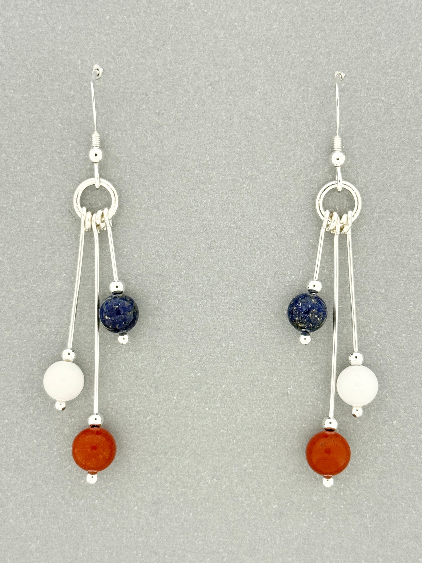 Stars And Stripes Earrings, Tri-dangle