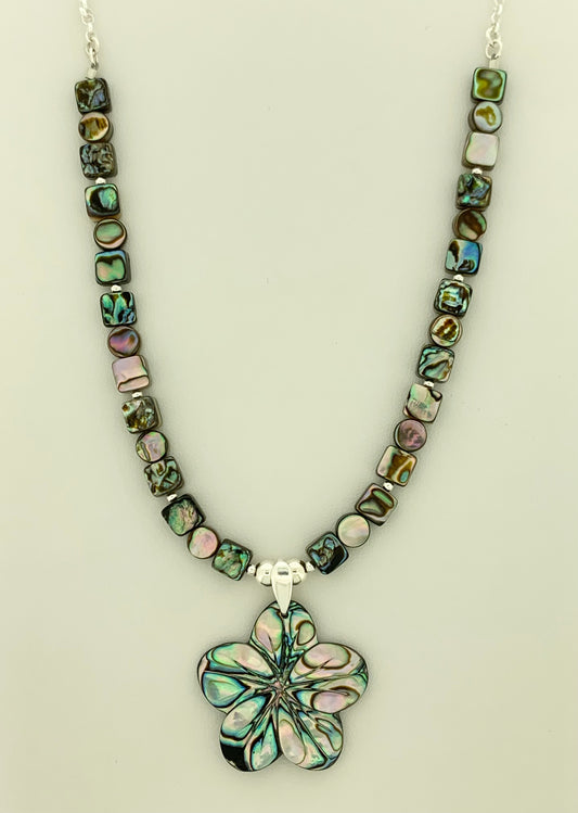 Abalone Flower Necklace