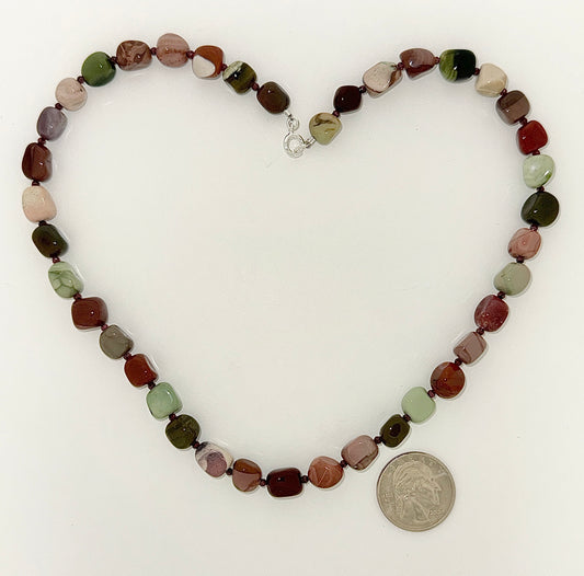 Imperial Jasper Necklace with Garnet