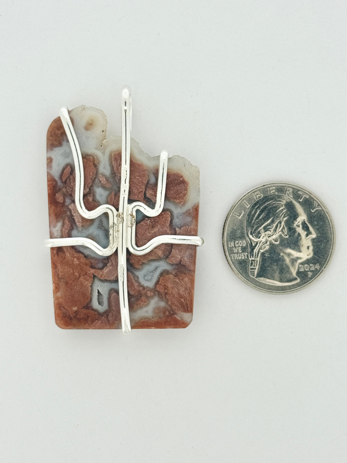 Cotton Candy Agate Prong Mount