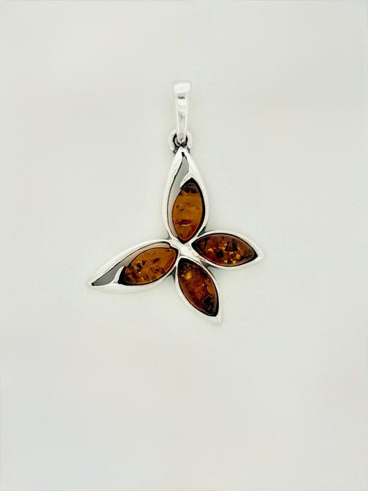 Amber Pendant, Butterfly