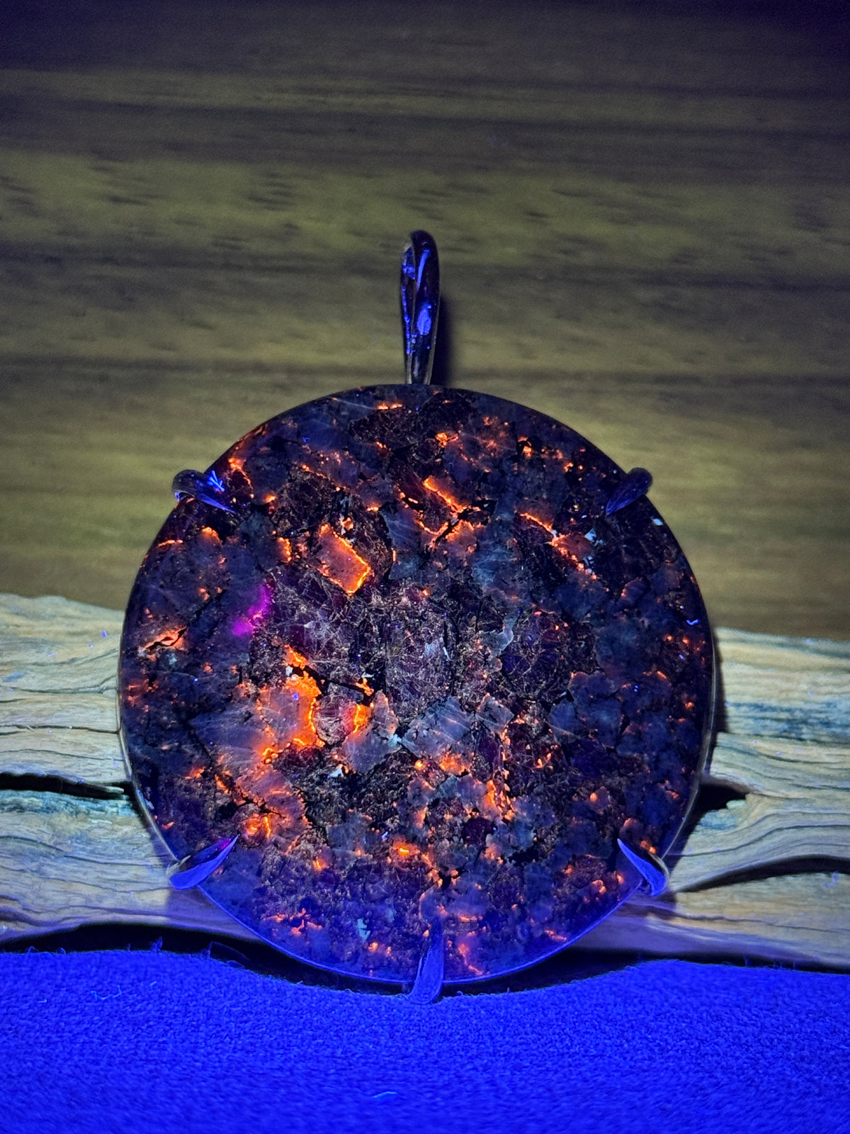 Dragon's Blood Eudialyte Prong Mount