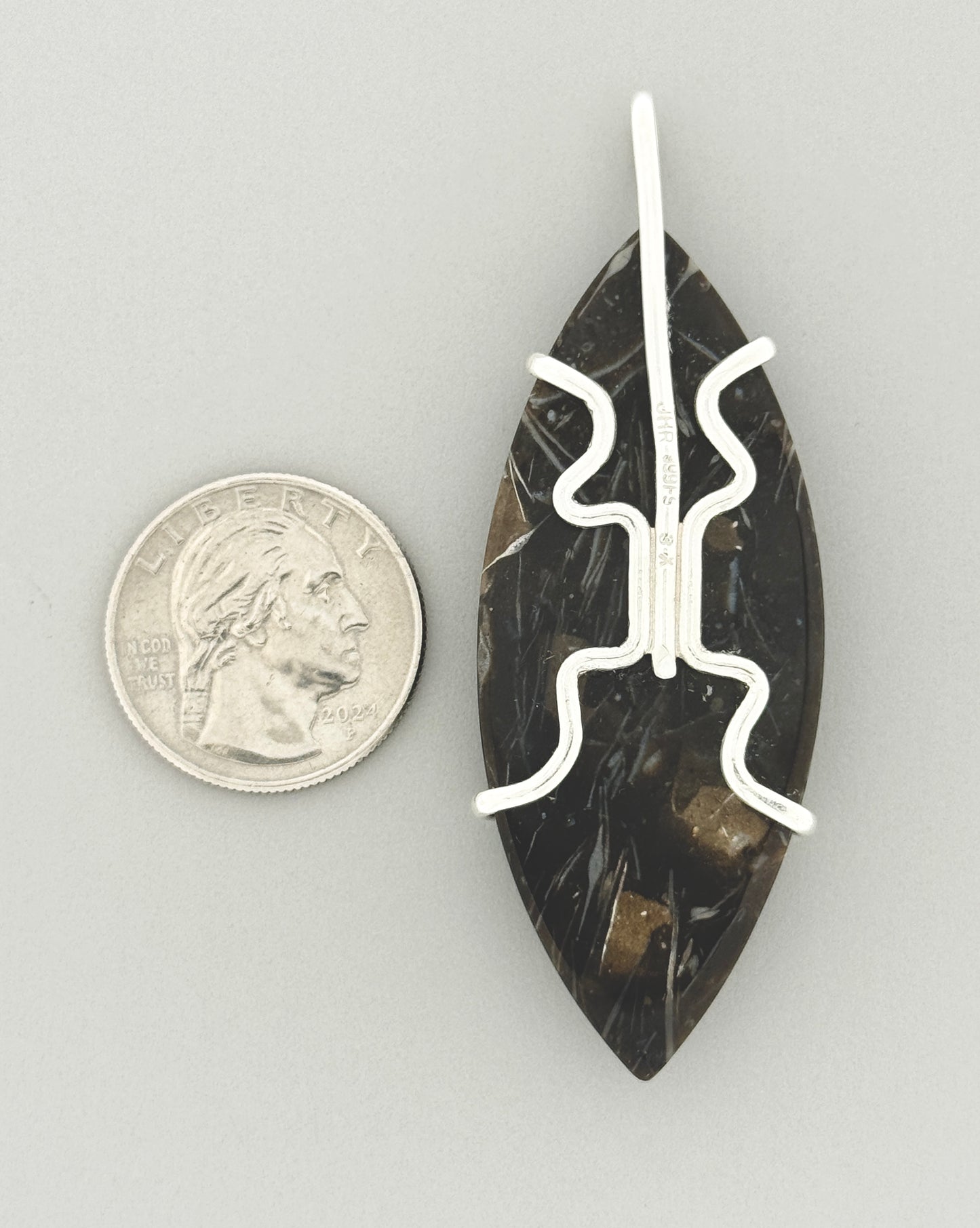 Feather Agate Prong Mount