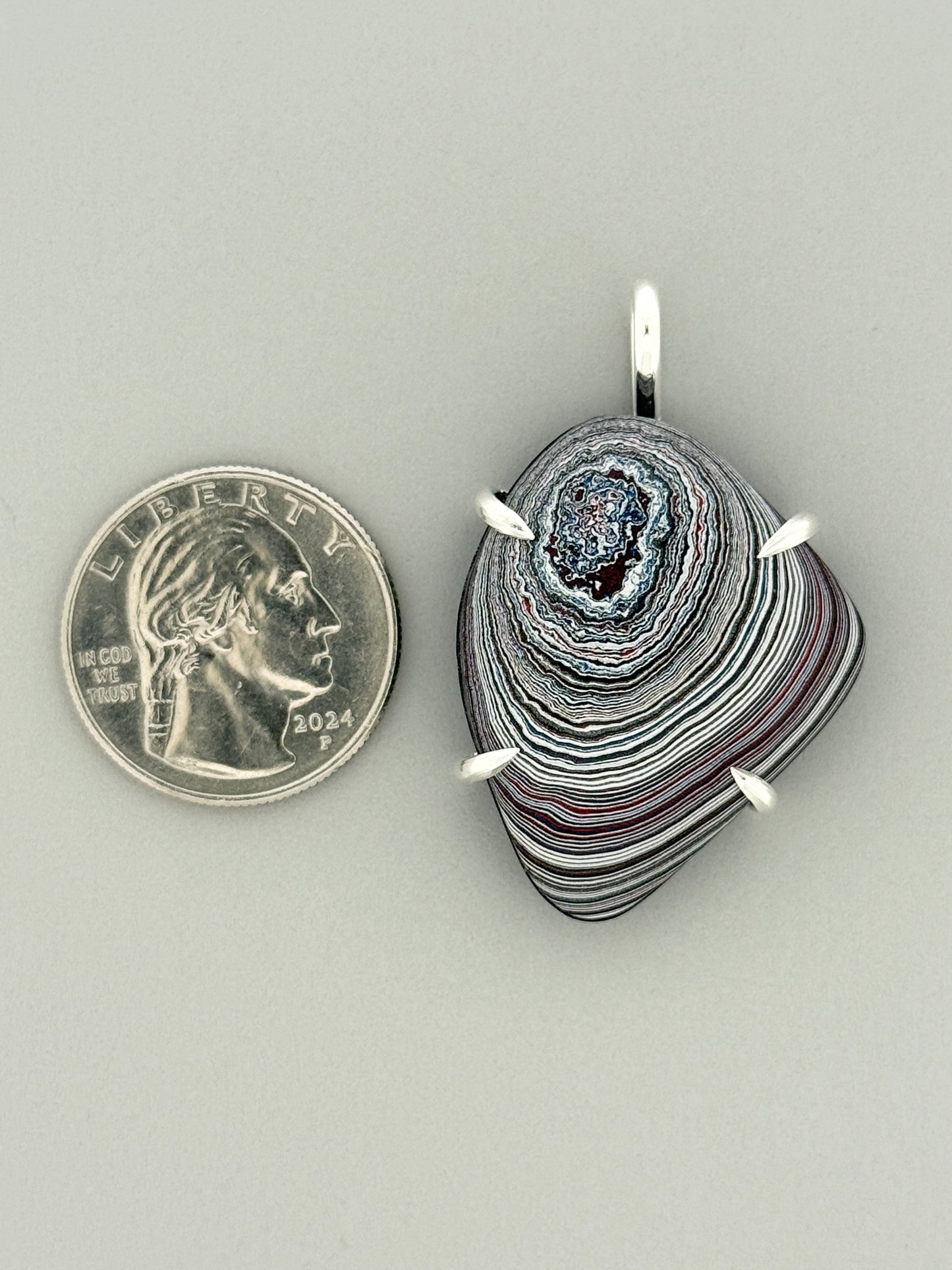 Fordite Prong Mount