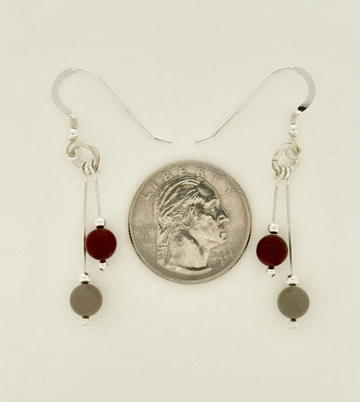 Noreena Jasper Earrings, Bi-dangle