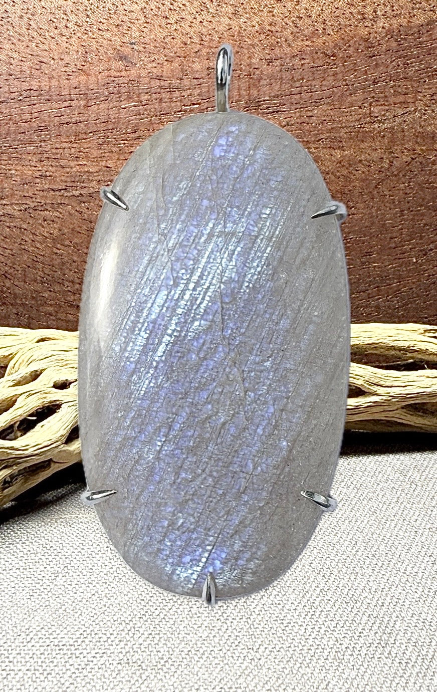 Rainbow Moonstone Prong Mount