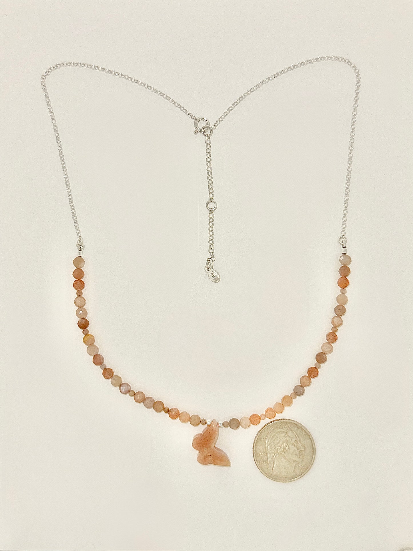 Moonstone Necklace, Butterfly