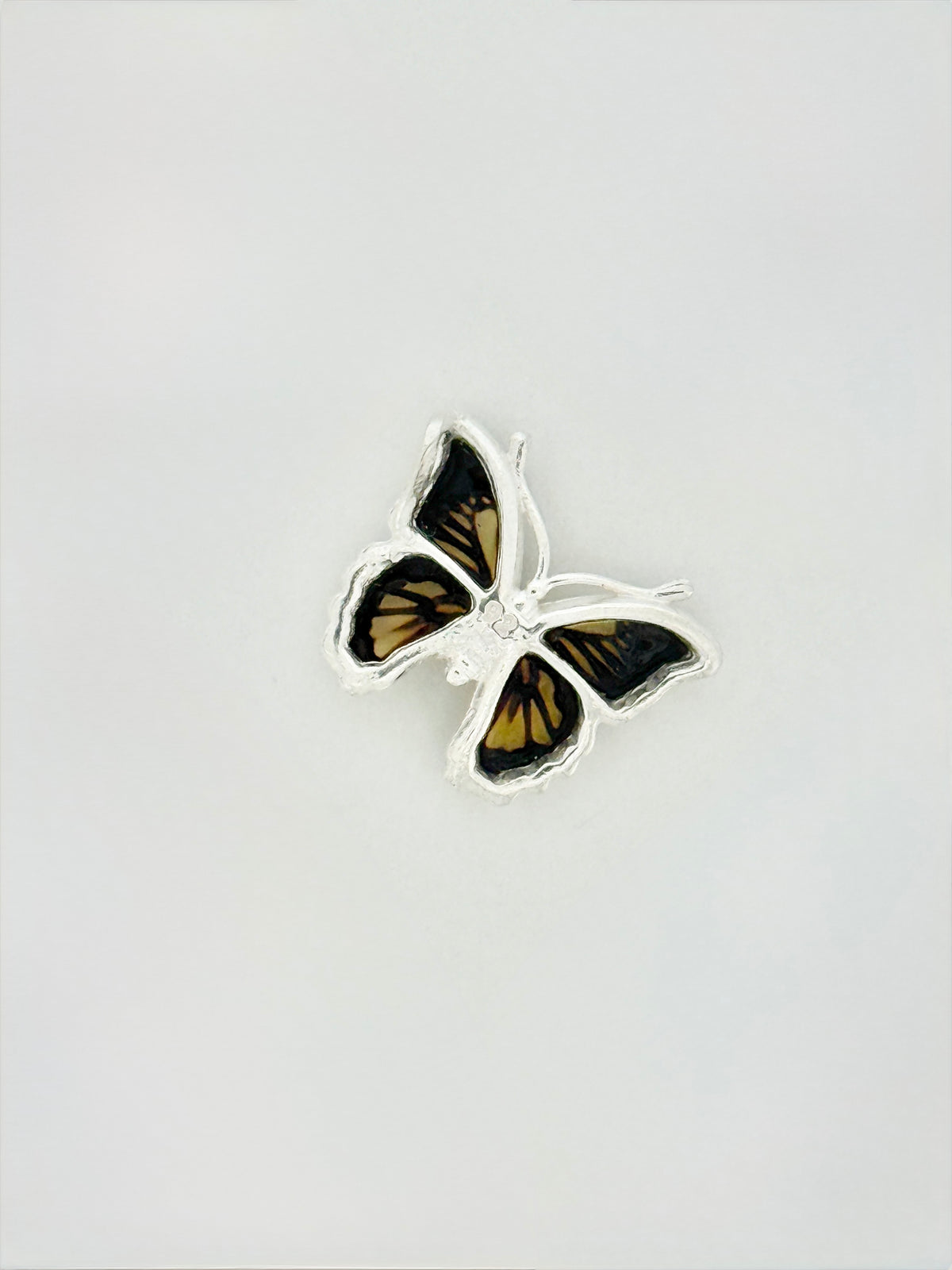 Amber Pendant, Butterfly (Monarch)