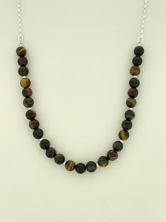 Tigereye Necklace, Tri-color