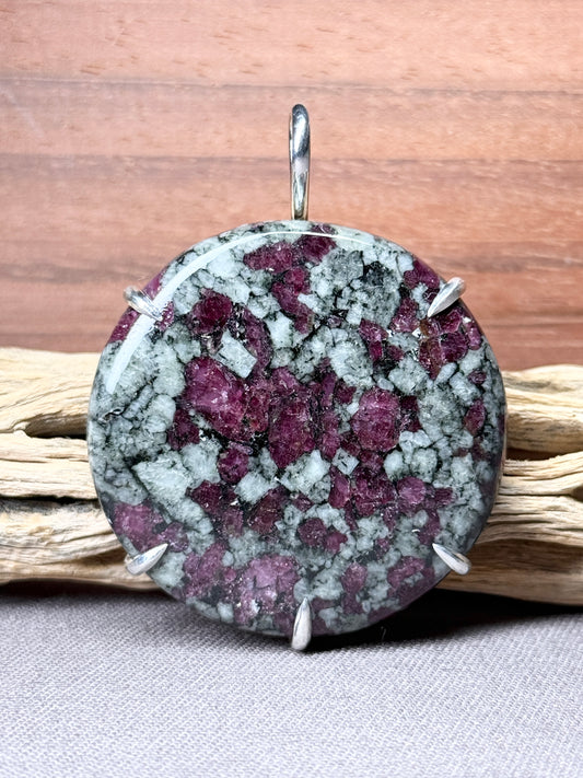 Dragon's Blood Eudialyte Prong Mount