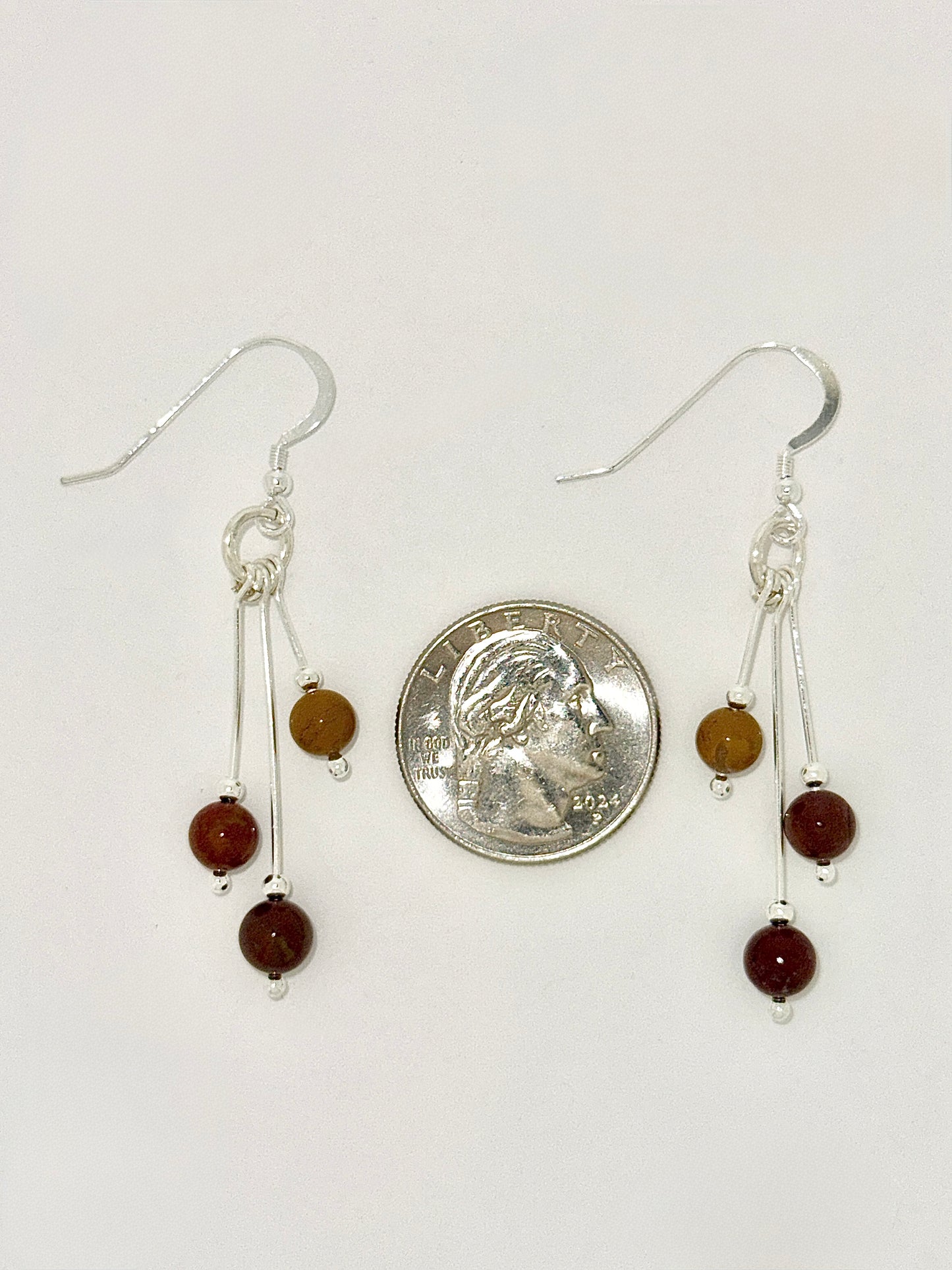 Jasper Earrings, Tri-dangle