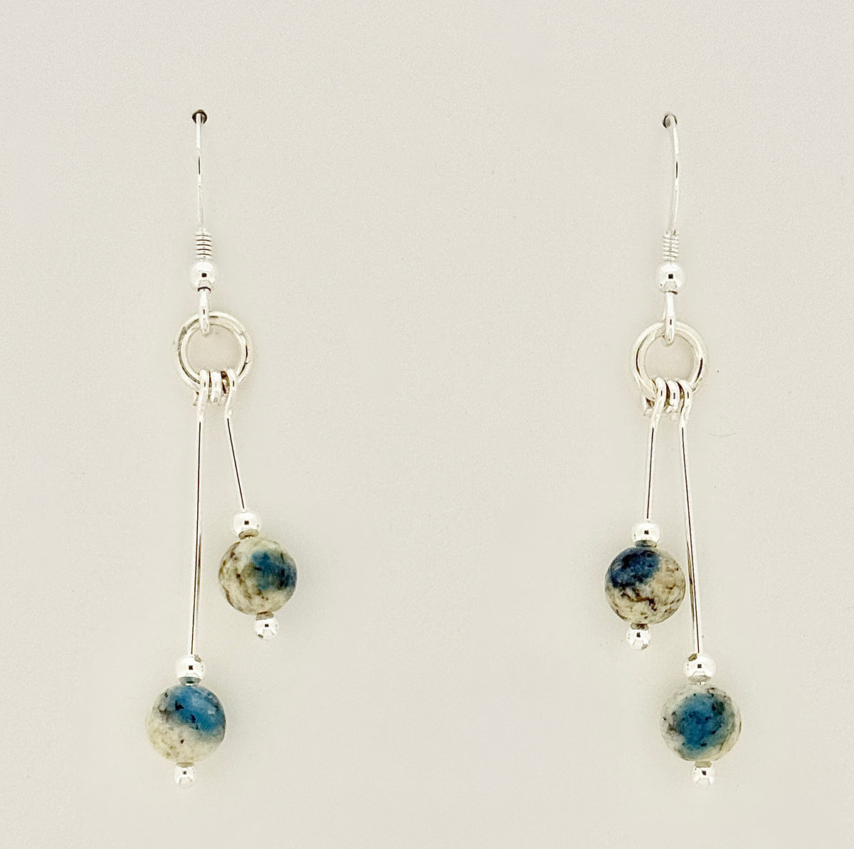 K-2 Jasper Earrings, Bi-dangle