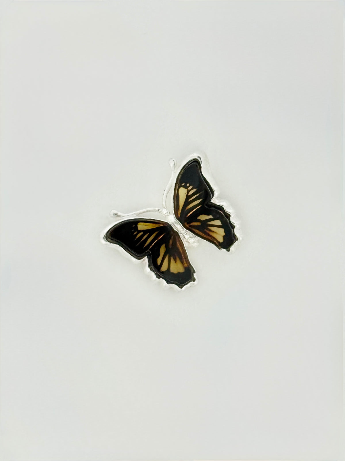 Amber Pendant, Butterfly (Monarch)