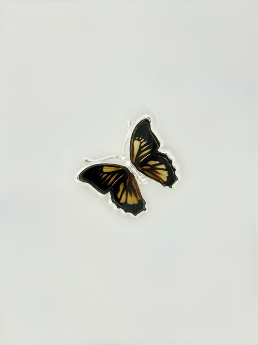 Amber Pendant, Butterfly (Monarch)
