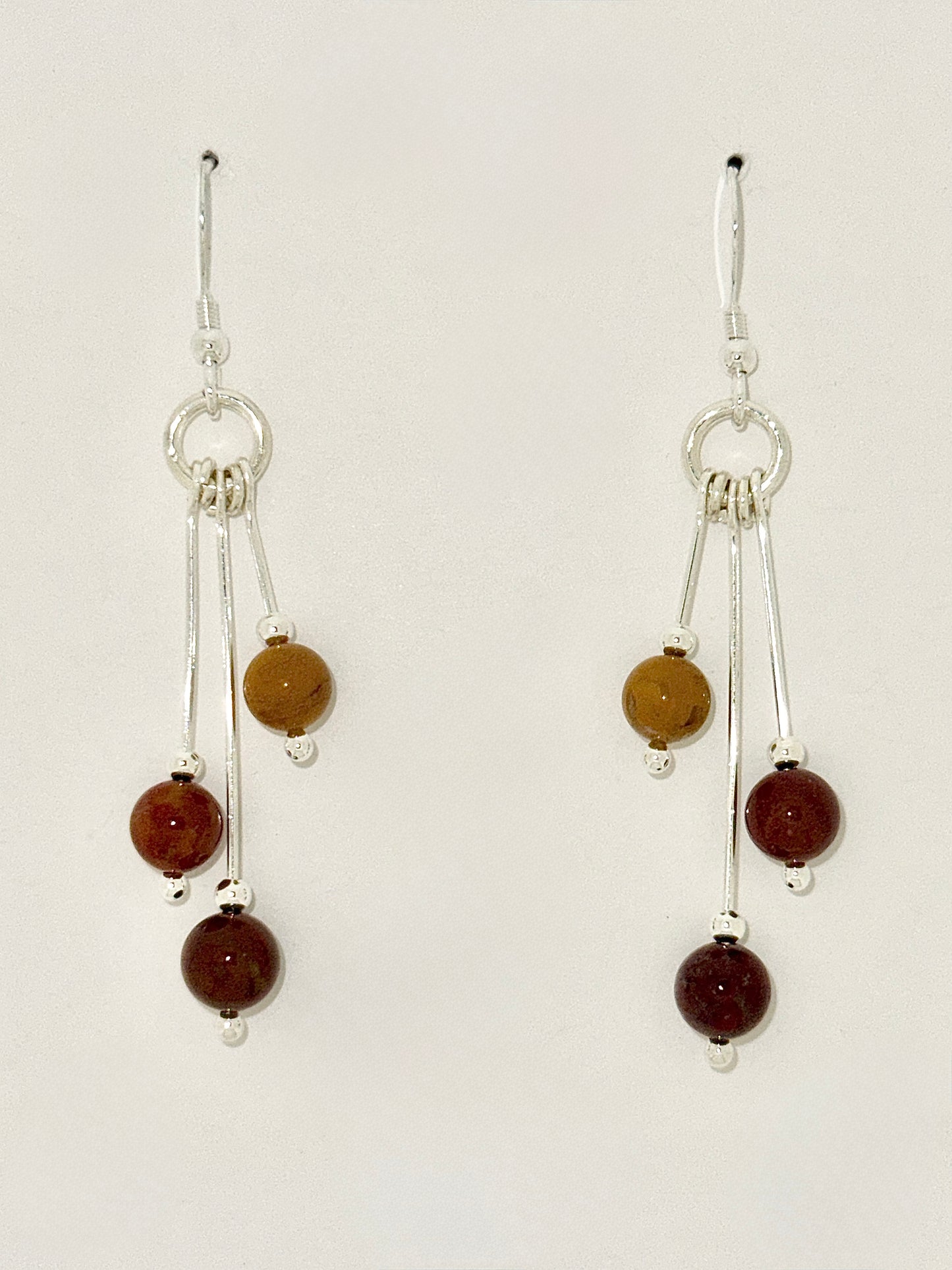 Jasper Earrings, Tri-dangle