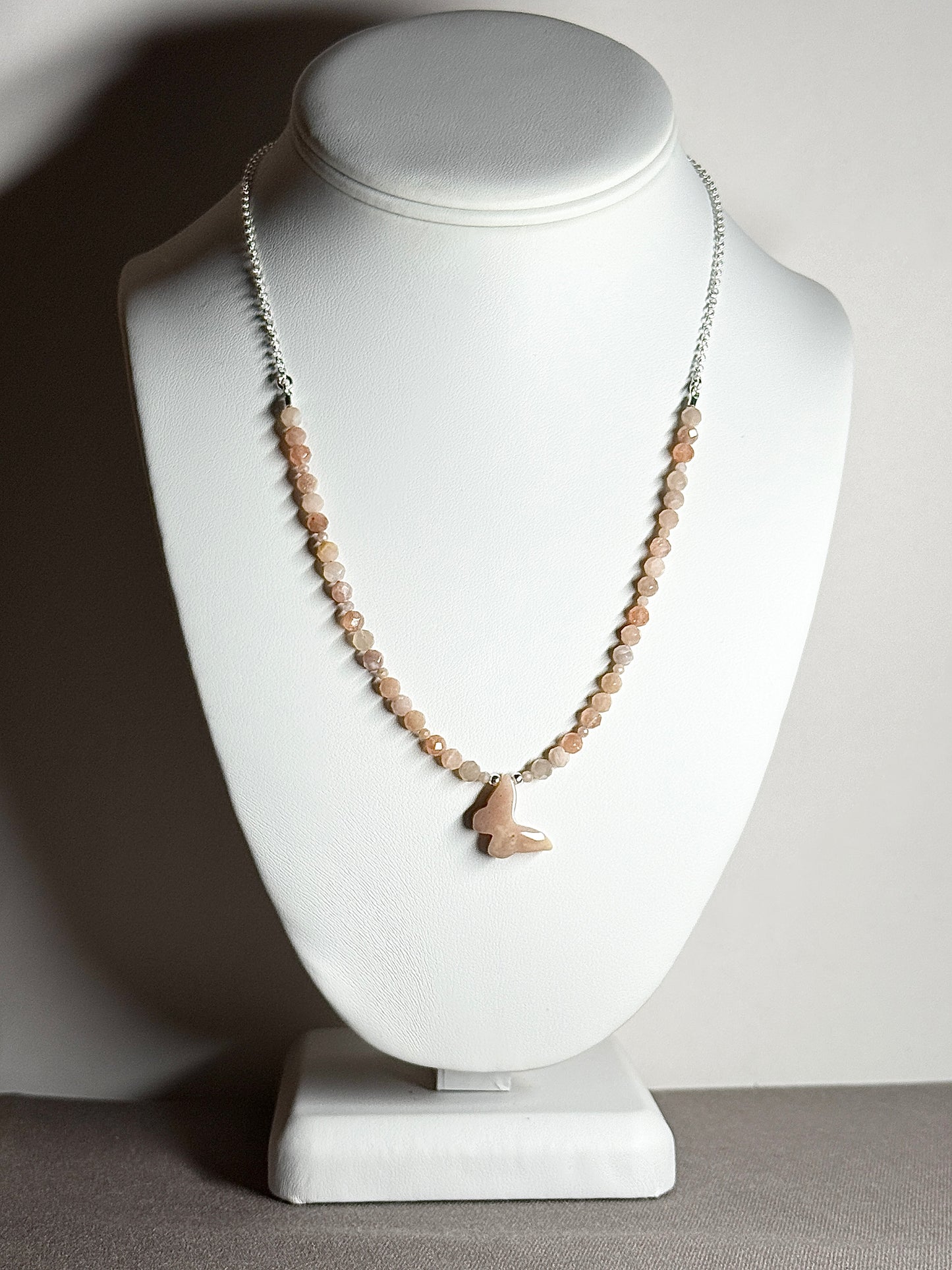 Moonstone Necklace, Butterfly