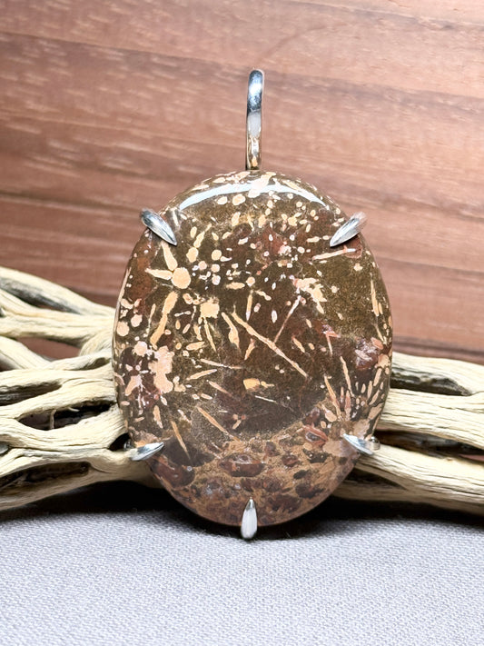 Starburst Rhyolite Prong Mount, "Meteor Shower on the Moon"