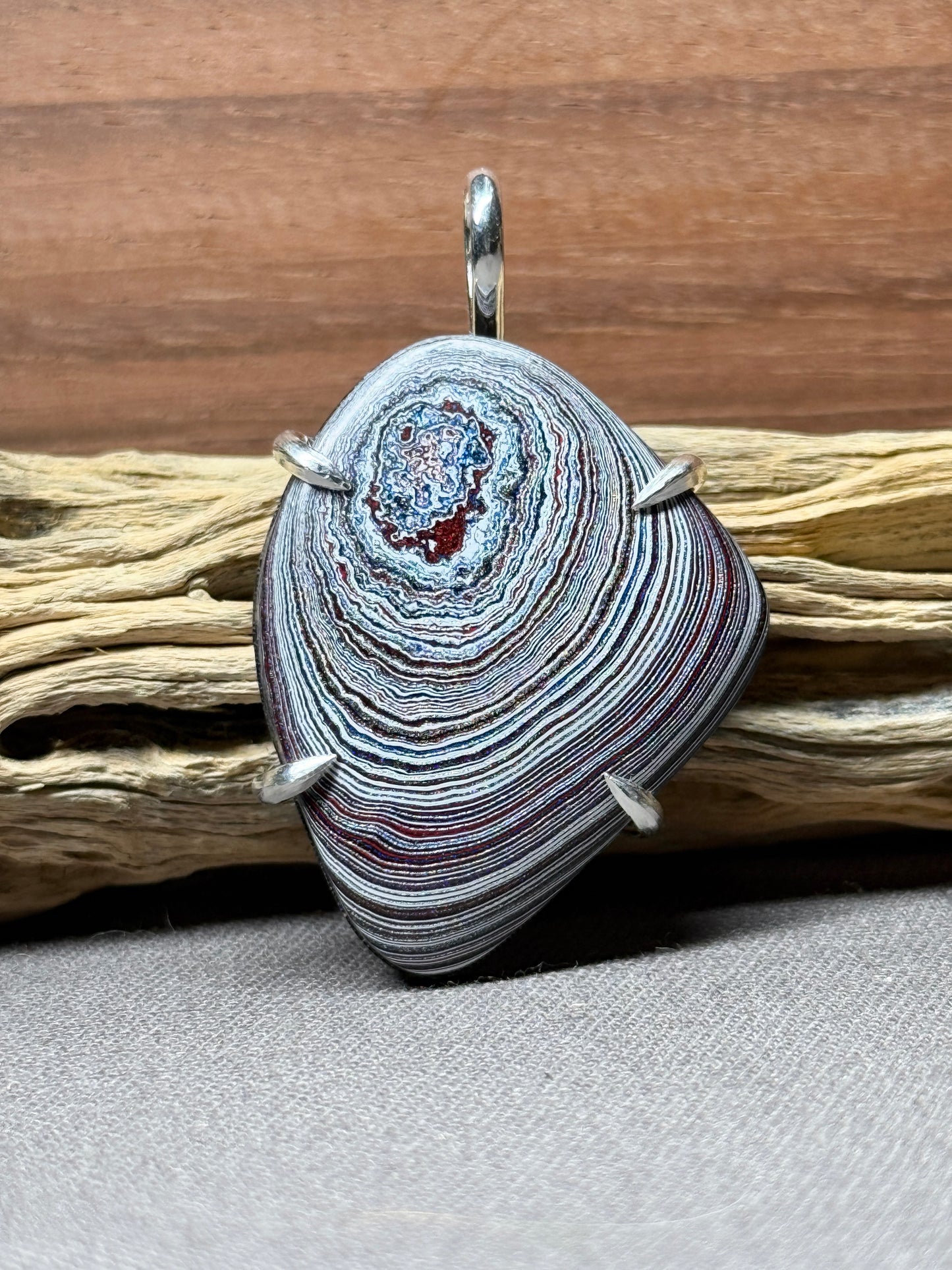 Fordite Prong Mount