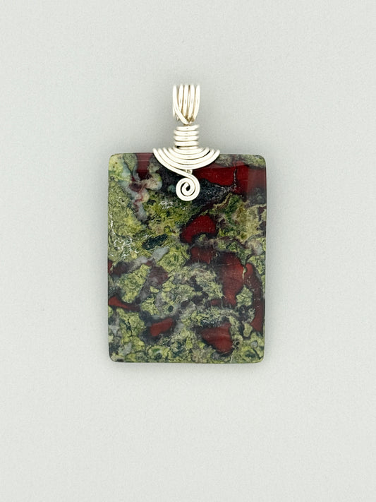 Dragon's Blood Jasper Wire Wrap