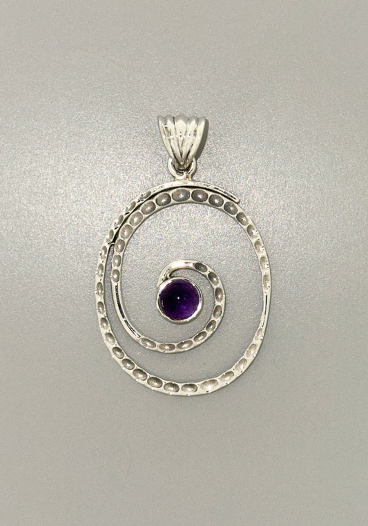 Amethyst Spiral Pendant