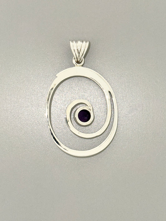 Amethyst Spiral Pendant
