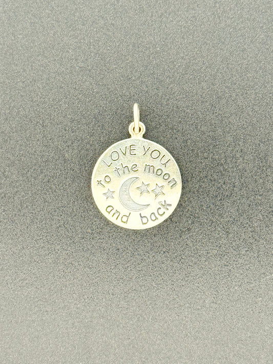 Sterling Silver Pendant, Love Charm