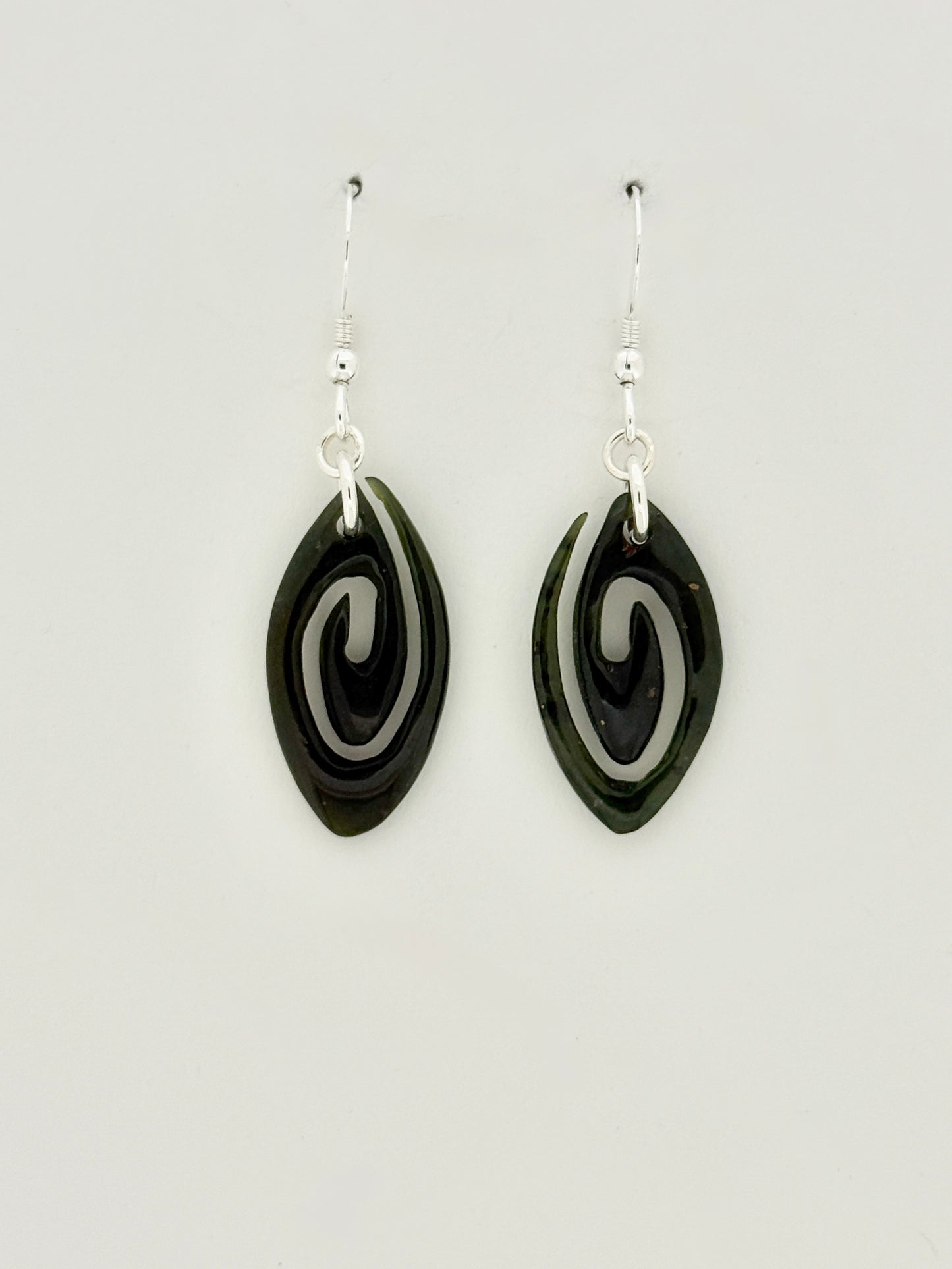 Jade Earrings, Hand-carved