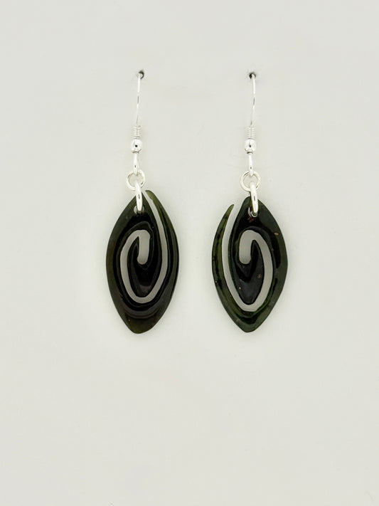 Jade Earrings, Hand-carved