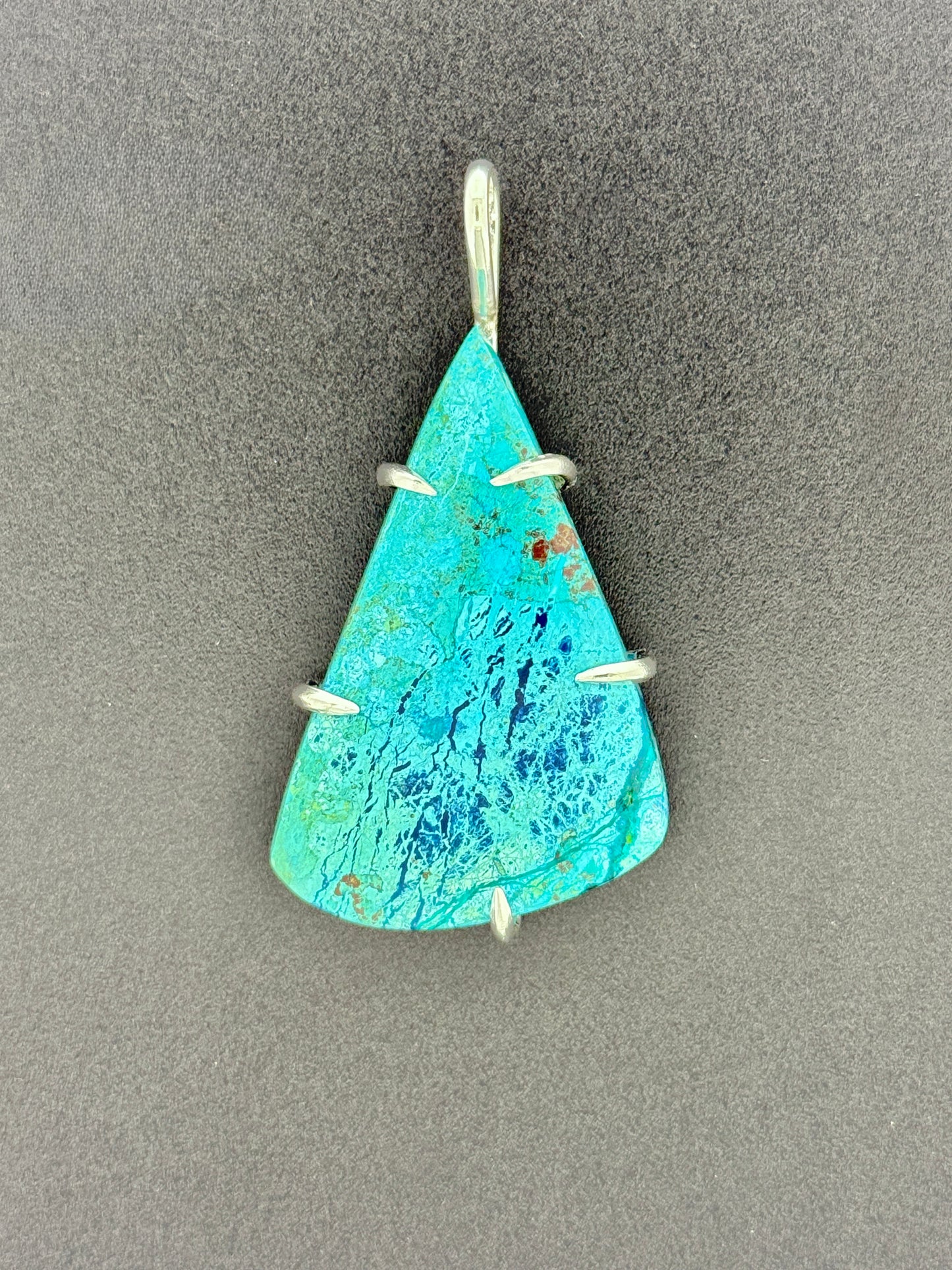 Chrysocolla/Azurite/Malachite/Cuprtie Pendant