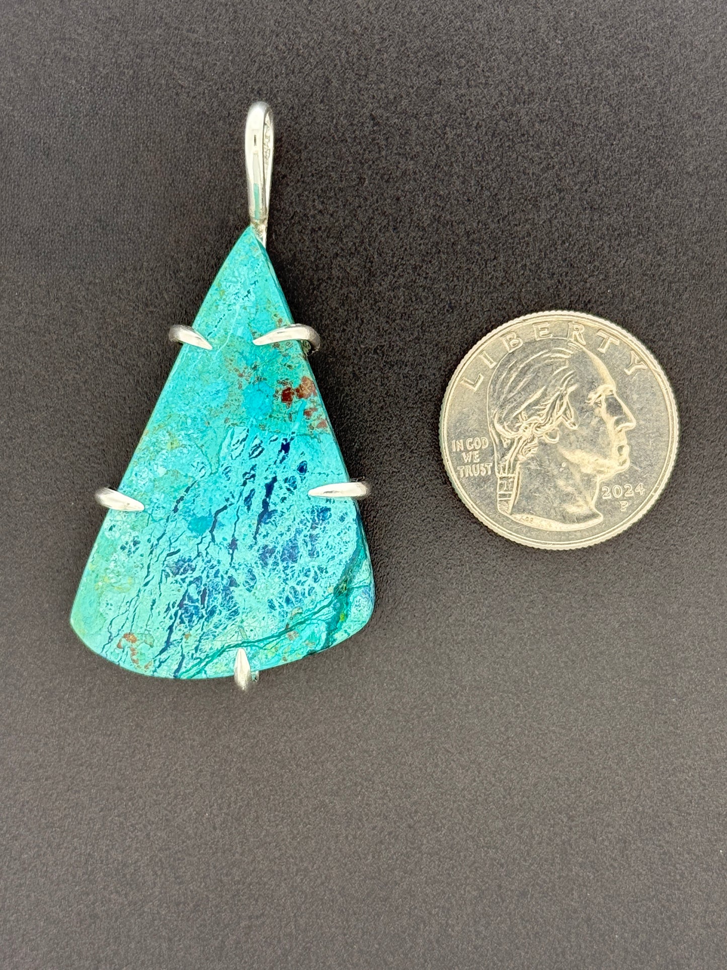 Chrysocolla/Azurite/Malachite/Cuprtie Pendant